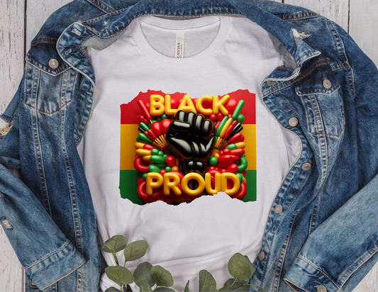 BLACK PROUD SUBLIMATION T-SHIRT AND TUMBLER COMBO
